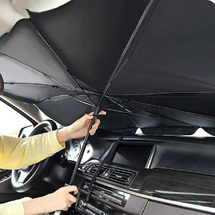 Car Umbrella Sunshade Car Windshield,Sun Visor Protector,Foldable Front Window Sunshade Umbrella & Heat Insulation Protection.