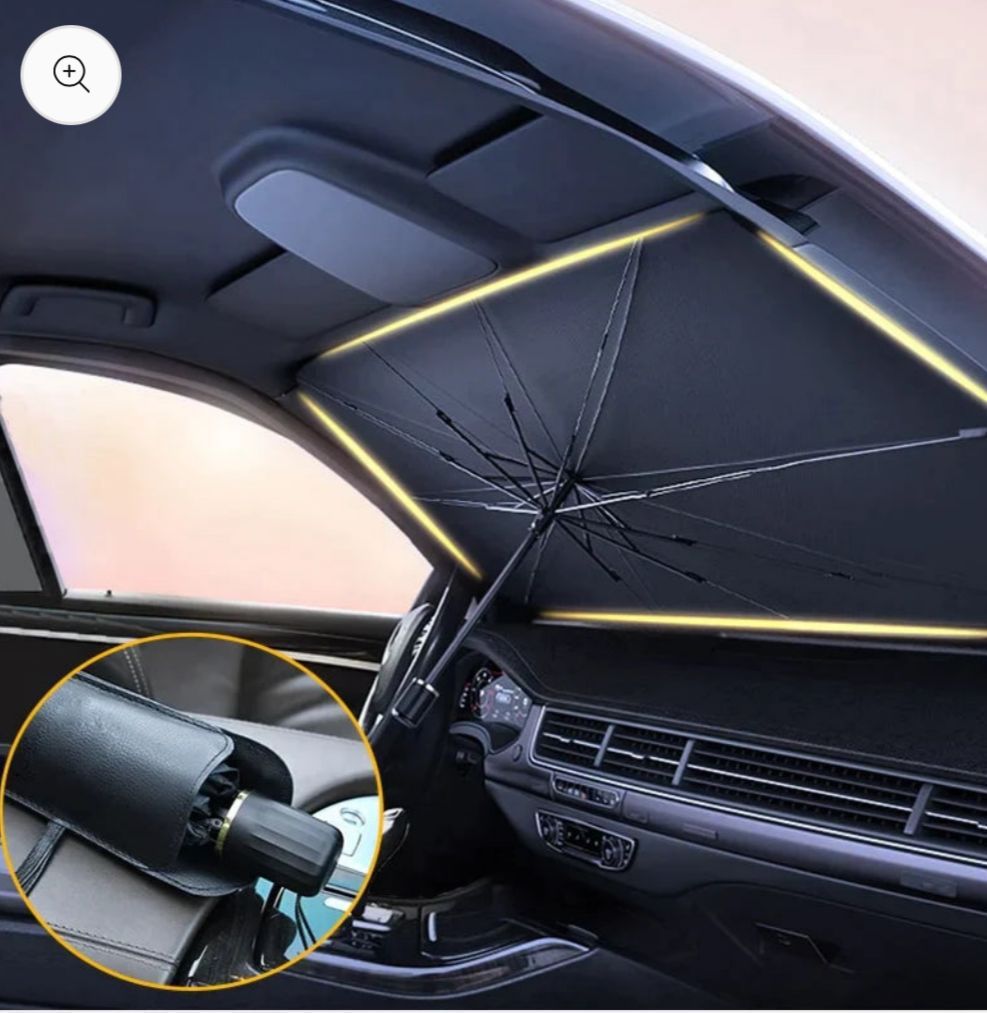 Car Umbrella Sunshade Car Windshield,Sun Visor Protector,Foldable Front Window Sunshade Umbrella & Heat Insulation Protection.